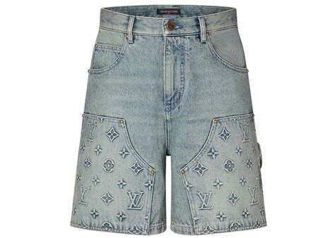 louis vuitton jeans shorts|Louis Vuitton denim carpenter shorts.